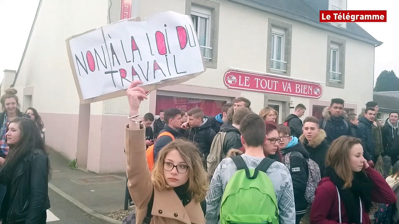 Quimperlé. 200 lycéens dans la rue contre la loi travail