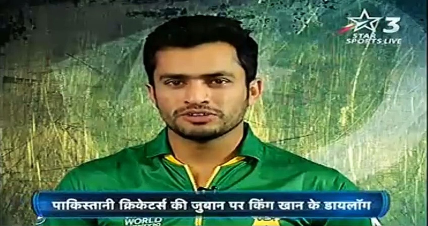 Dailag of pakistani players on sharukh khan movies in india