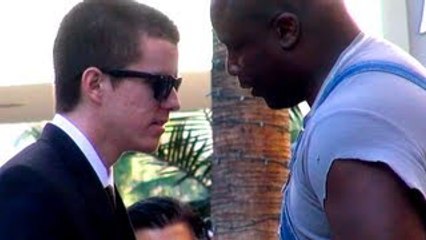 SAYING FUNNY YOUTUBE COMMENTS TO PEOPLE IN A BLACK SUIT