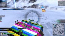 Robocraft battle gameplay- rainbow tank