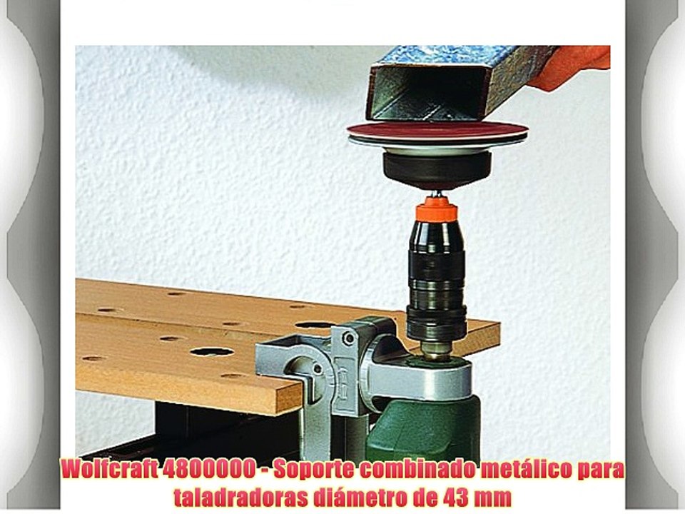 Wolfcraft 4800000 - Soporte combinado metálico para taladradoras diámetro de 43 mm