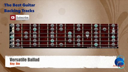 Versatile Ballad in Dm - Guitar Backing Track with scale chart