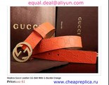 Gucci Leather GG Belt With G Buckle Orange Replica for Sale