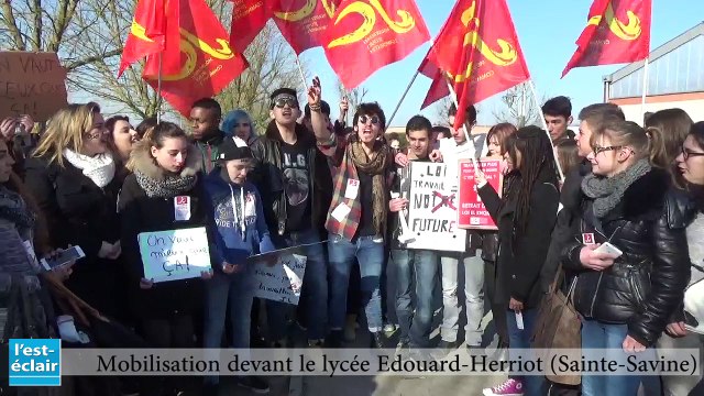 Mobilisation lycéenne contre la loi du travail dans l'agglomération troyenne