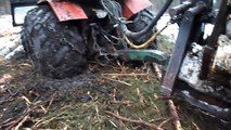 Belarus Mtz 1025 in wet forest, difficult conditions