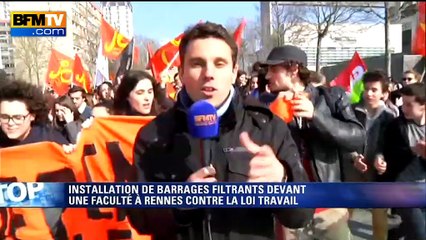 Loi Travail: à Rennes, la manifestation prend encore plus d'ampleur