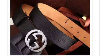 Gucci Interlocking G Buckle Belt Black Embossed Leather Replica for Sale