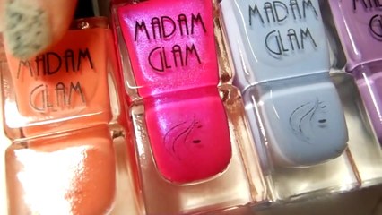 Bright stripes water marble nail (ft. Madam Glam)