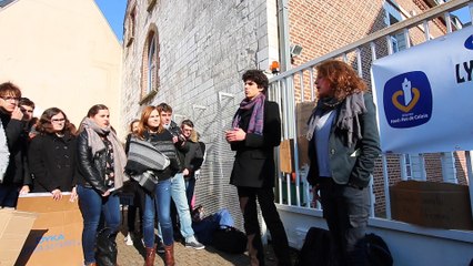 Montreuil-sur-Mer : près de 200 élèves du lycée Woillez manifestent contre la loi Travail