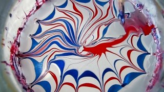 Fourth of July fireworks water marble