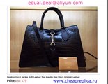 Gucci Jackie Soft Leather Top Handle Bag ReBlack Printed Leather Replica