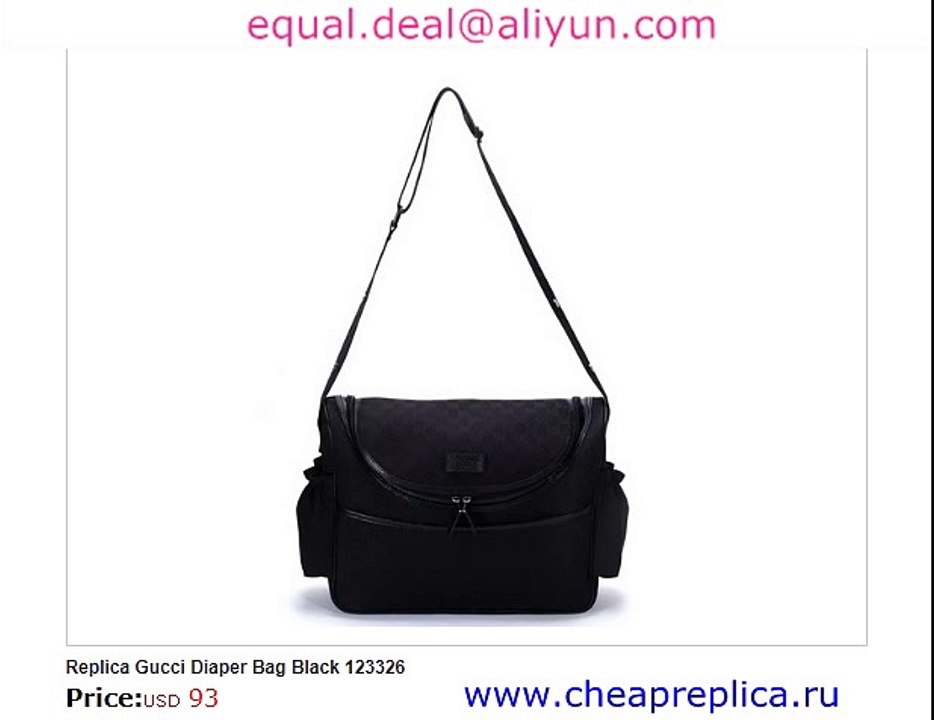Gucci Diaper Bag Black 123326 Replica on Sale