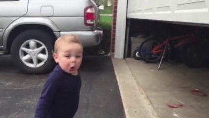 Baby's Adorable Reaction to the Garage Door Opener