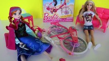 Jogos da Barbie de Bicicleta Bike Anna Frozen e Boneca Barbie andando de bicicleta da Barbie