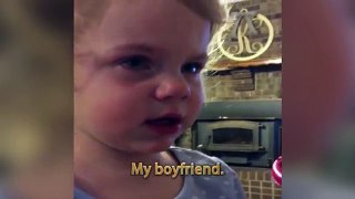 Little baby Girl Cries Because She Doesn't Have a Boyfriend | So cute and funny