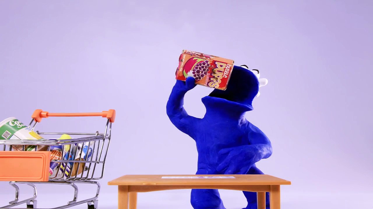 Play doh Cookie Monster Sesame Street Stop motion animation. Monstruo de las galletas