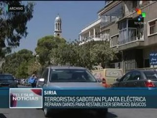 Siria: terroristas sabotean planta eléctrica en la provincia de Daraa