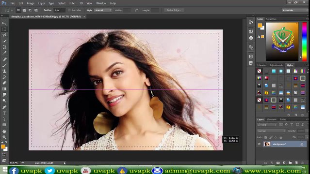 Lecture 18 how to make picture border in adobe photoshop CC in urdu hindi