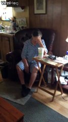 Grandma has a priceless reaction to receiving a pug puppy!