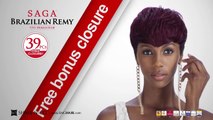 39pcs with Closure - Saga Brazilian Remy 100% Human Hair