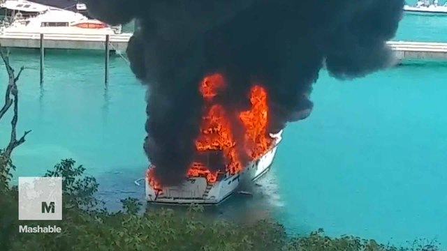 $2 million yacht bursts into flames in the U.S. Virgin Islands