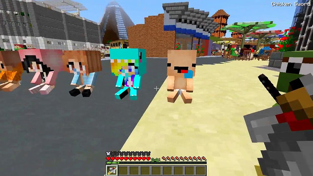 Minecraft -BABY SCHOOL DAYCARE - VISITING THE DINOSAURS!