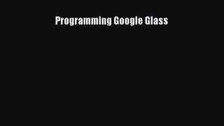 Read Programming Google Glass Ebook Free