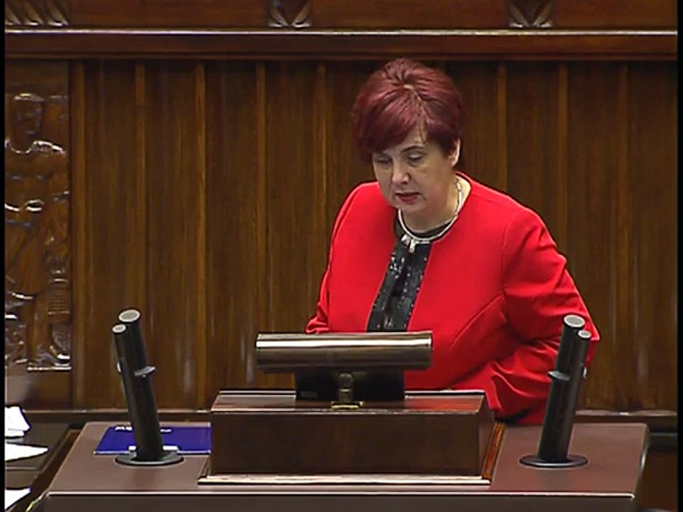 Poseł Krystyna Wróblewska - Wystąpienie z dnia 16 marca 2016 roku.
