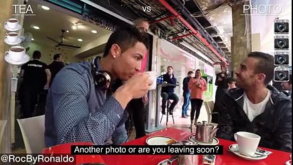 Ronaldo prend un café avec ces fans
