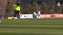 Marcelo é destaque de treino do Real Madrid com belo gol