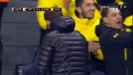 Pierre-Emerick Aubameyang super  Goal HD - Tottenham 0-1 Dortmund - 17-03-2016 -