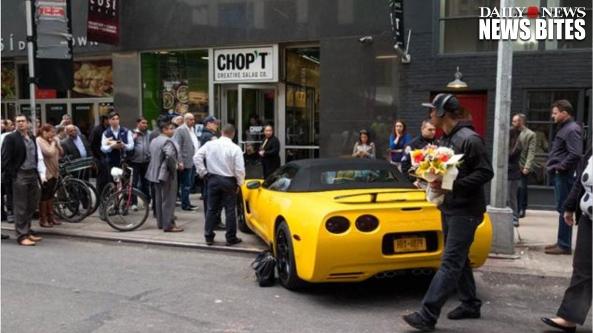 ⁣Corvette Slams Into Pedestrian Without Driver On St. Patrick’s Day