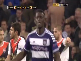 Kara Mbodji Goal Annulled HD - Anderlecht 1-0 Shakhtar - 17-03-2016 -