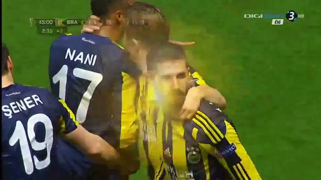 1-1 Alper Potuk Goal UEFA Europa League 1_8 Final - 17.03.2016, Sporting Braga 1-1 Fenerbahçe SK