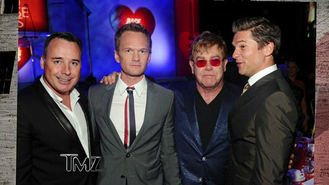 Elton Johns Hubby -- Covert Butt Grab on Neil Patrick Harris!