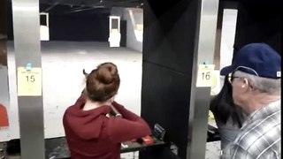 Kirsti shooting the M1 Garand
