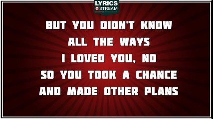 Cry Me A River - Justin Timberlake tribute - Lyrics