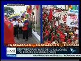 Venezuela : recibe Nicolás Maduro 10 millones de firmas contra decreto imperial con Evo Morales