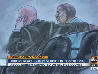 Jurors reach guilty verdict in terror trial
