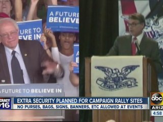 Extra security planned for campaign rally sites