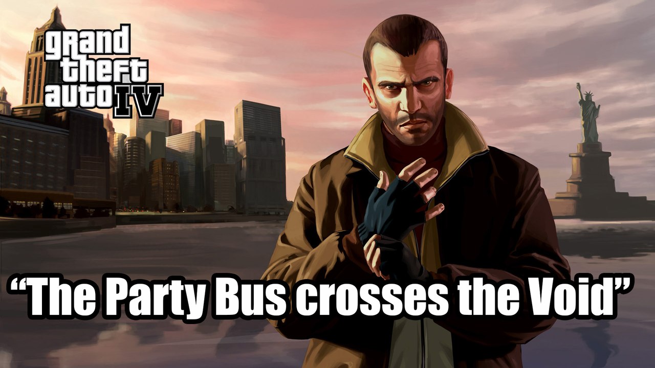 Party Bus crosses the Void - Grand Theft Auto IV