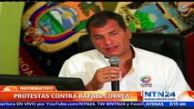 Ecuatorianos protestan contra medidas laborales del gobierno de Rafael Correa