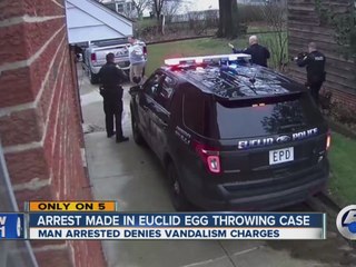 Man arrested in bizarre Euclid egg-throwing case
