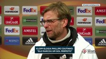 Klopp elogia Coutinho e diz não querer enfrentar o Borussia Dortmund nas quartas de final da Europa League