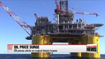 Oil prices climb on output freeze hopes