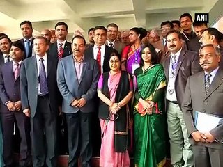 EAM Sushma Swaraj leaves for India