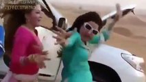 Modern Pathan girls dance on Road in Dubai