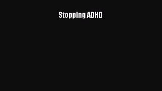 PDF Stopping ADHD  EBook