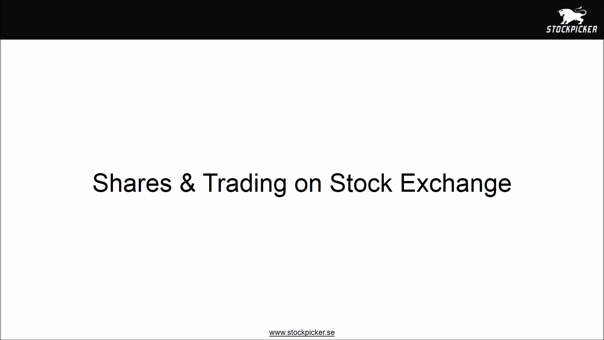 Online Share Trading in Stock Market