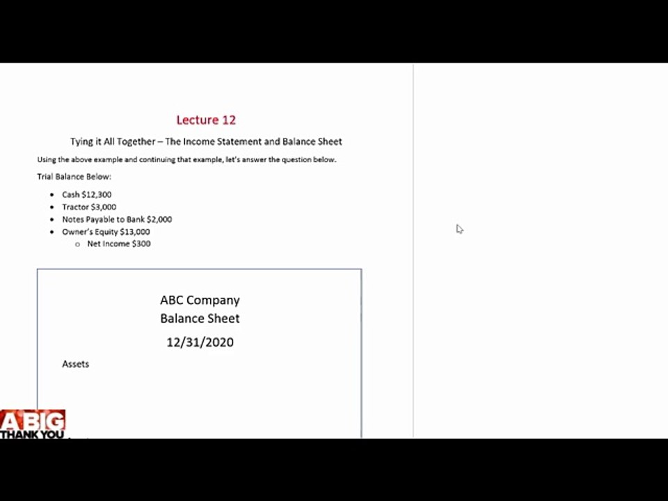 404 Tying It All Together - Accounting in Only ONE Hour